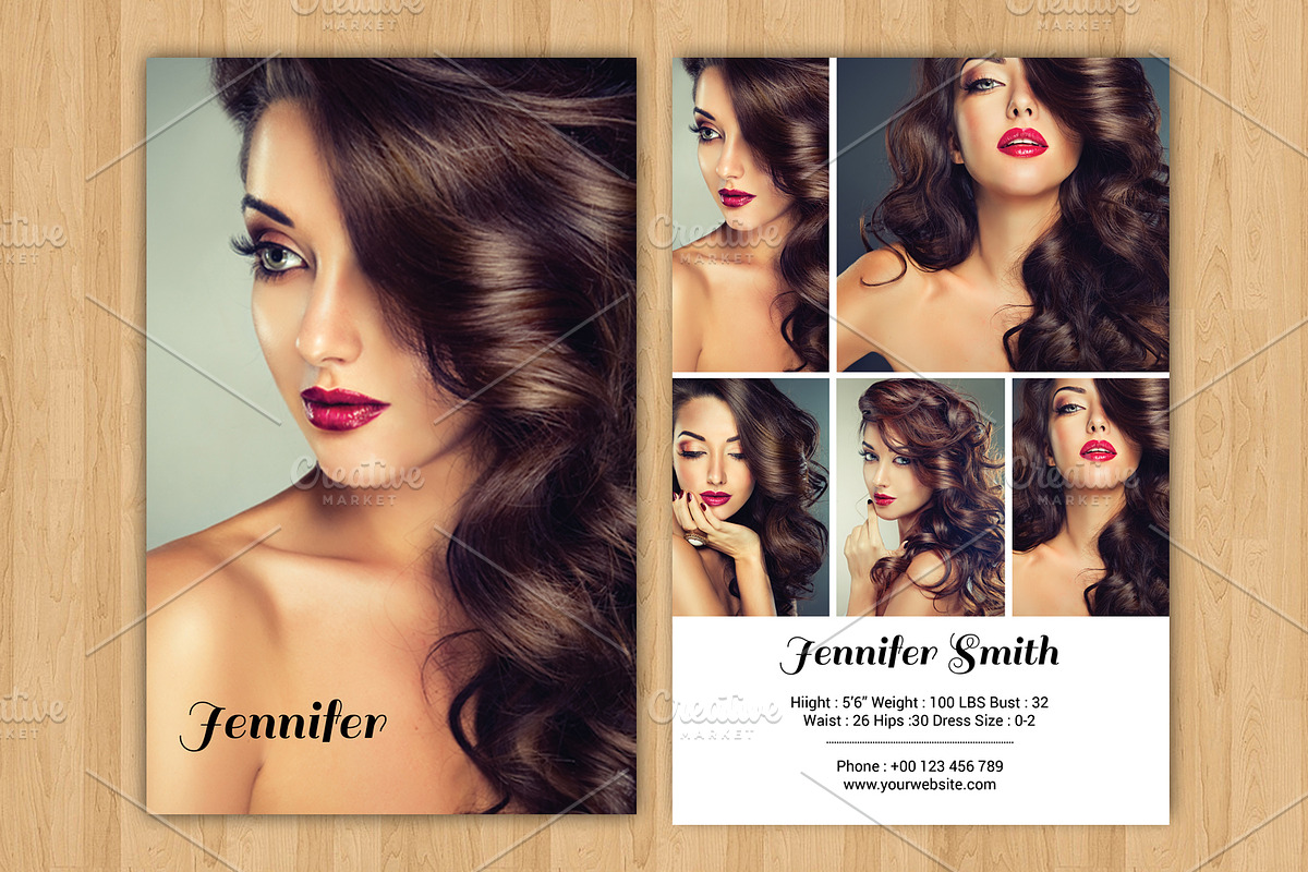 Modeling Comp Card Template-V232, a Flyer Template by Template Shop (Photo 1 of 2)