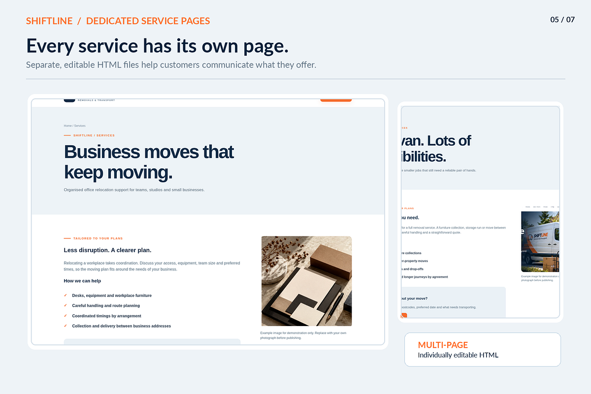 SHIFTLINE - Removals HTML Template, a HTML Template by Darweish Designs (Photo 6 of 7)