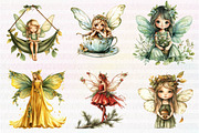 Forest Fairy Watercolor Clipart, an Illustration by CreationArt (Thumbnail 3 of 5)
