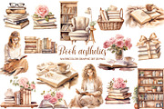 Watercolor reading book clipart., an Object Graphic by AquarelleSpace (Thumbnail 1 of 4)