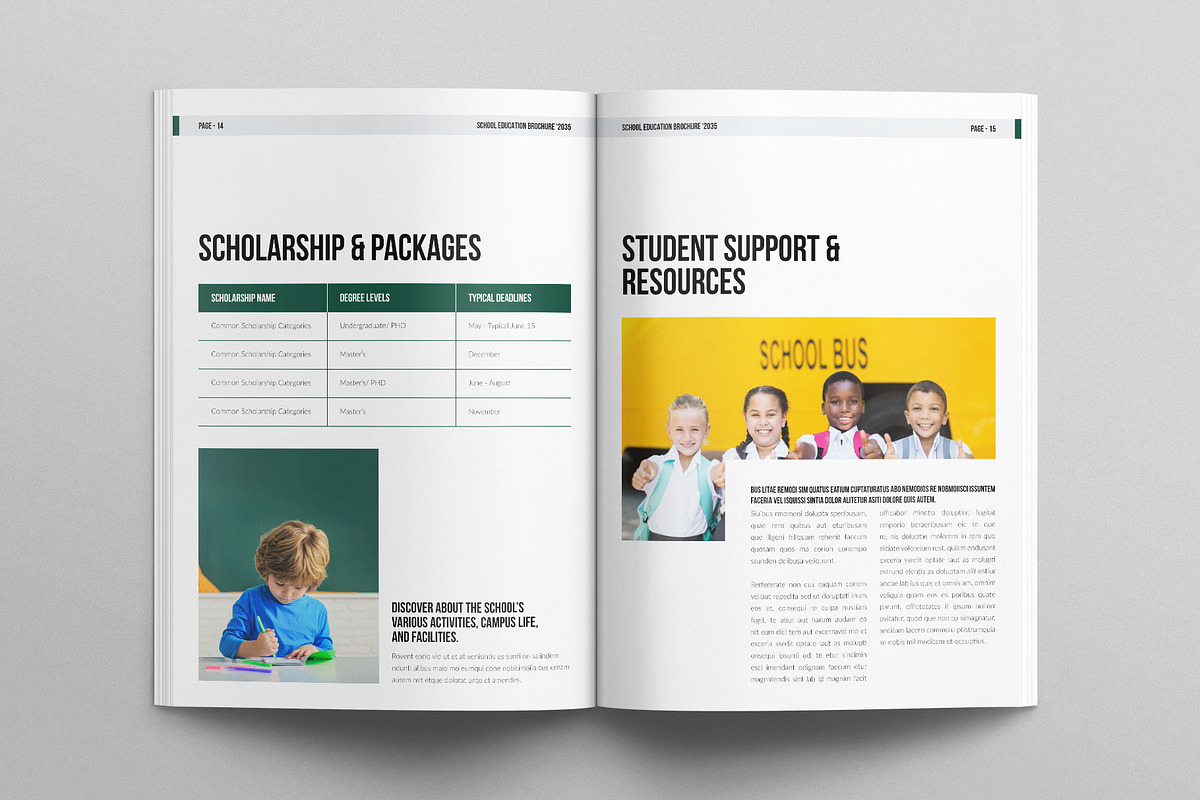 School Education Brochure Template, a Brochure Template by E-Type (Photo 6 of 7)