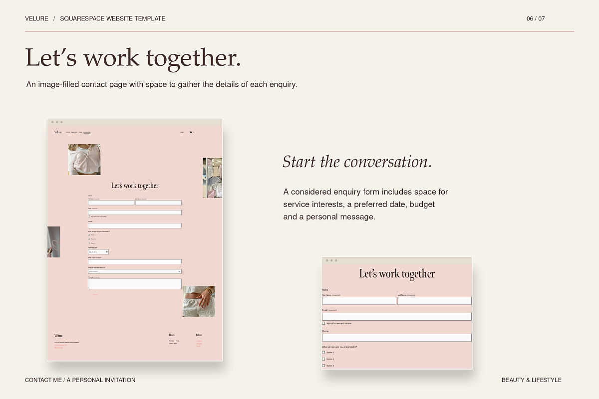 Squarespace Website for Bloggers, a Squarespace Template by Layl Atelier (Photo 6 of 8)