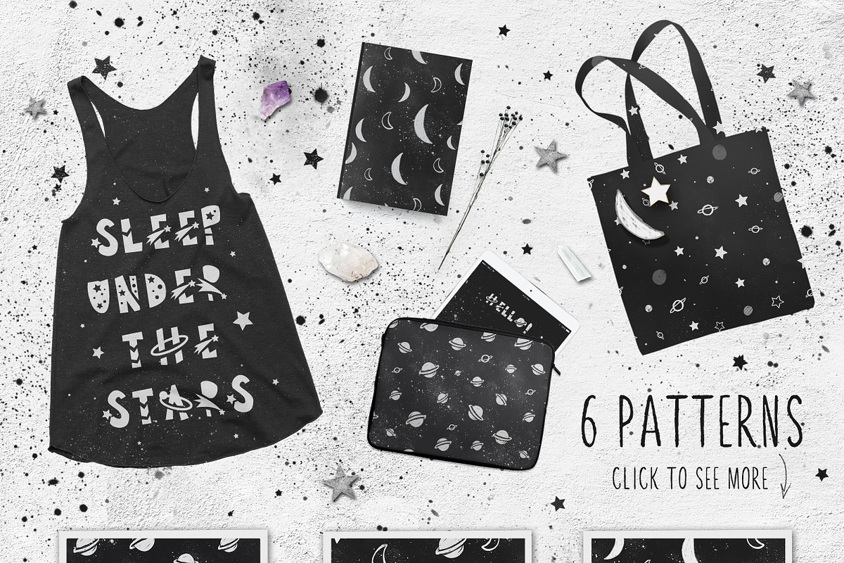 Spacef Font + Bonus: Font & Patterns preview 4