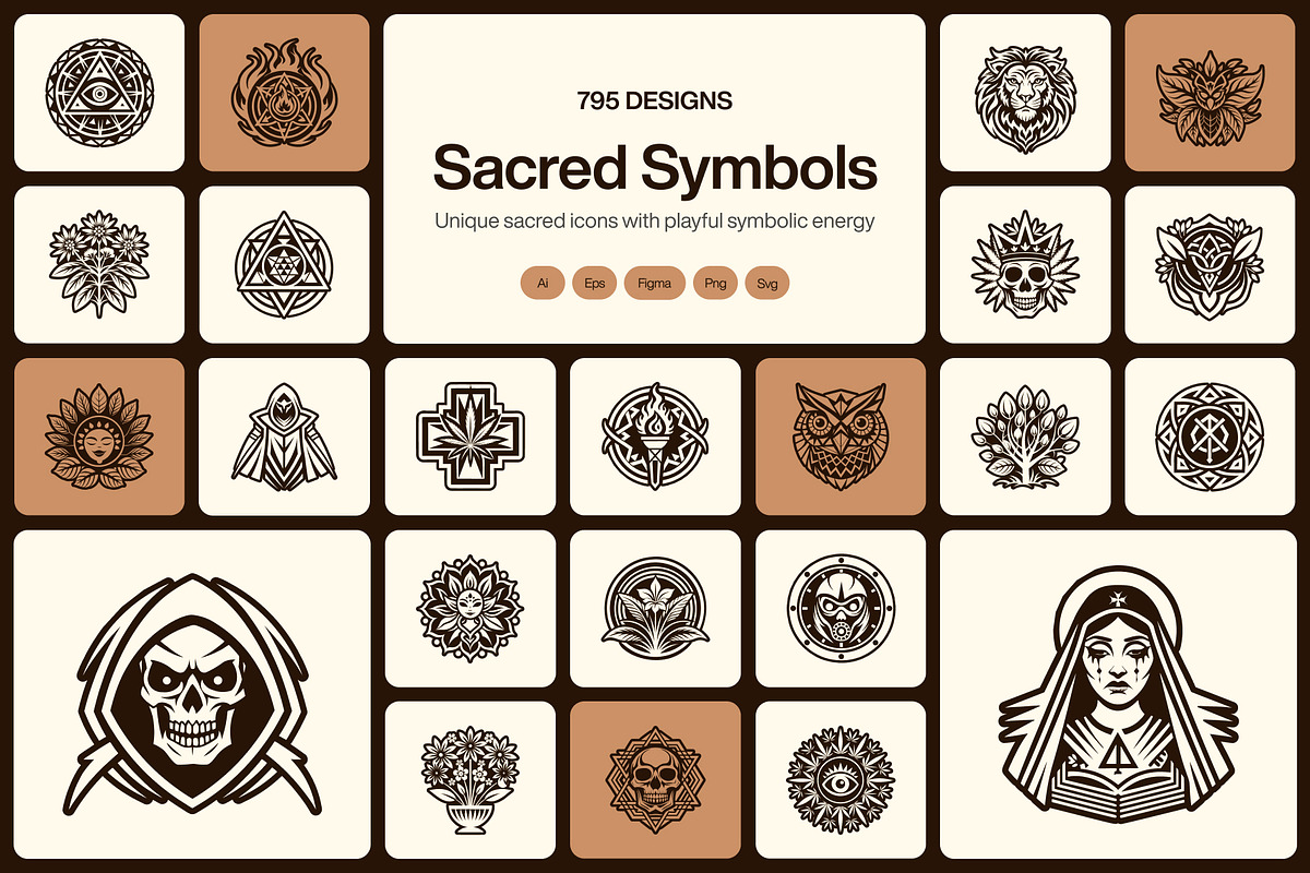 795 Sacred Symbols, a Solid Icon by Creative Stall (Photo 1 of 21)