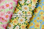Watercolor Flowers Seamless Patterns, an Illustration by OlDm_Shop (Thumbnail 5 of 10)