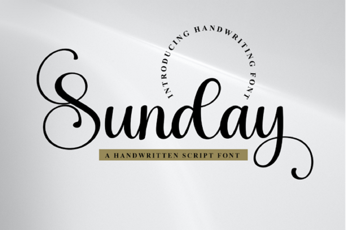Sunday Font, a Script Font by QualityGraphics (Photo 1 of 8)