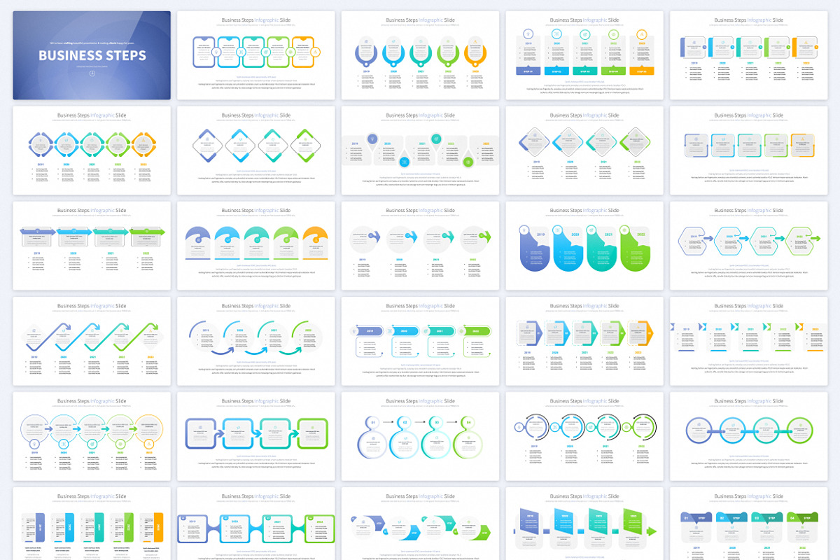 Business Steps PowerPoint, a Presentation Template by Pulsecolor