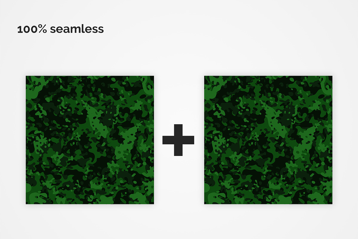 Flecktarn Camo Seamless Patterns, a Pattern Graphic by 3Y_Design (Photo 3 of 6)