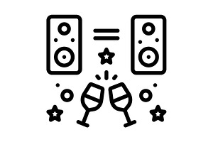 Bar drink blak icon, an Outline Icon by Creative priyanka