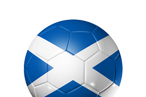 Soccer football ball with Scotland flag, a Sport Illustration by GoodGoods