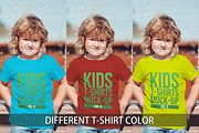 Kids T-Shirt Mock-Up Vol 2, a Shirt Mockup by Freeman Studio (Thumbnail 5 of 11)