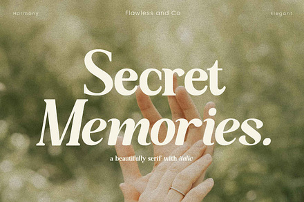 Secret Memories, a Sans Serif Font by Flawless And Co