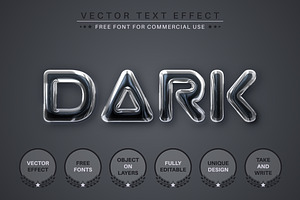 Dark Glass - Editable Text Effect