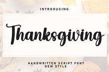 Thanksgiving | Script Font