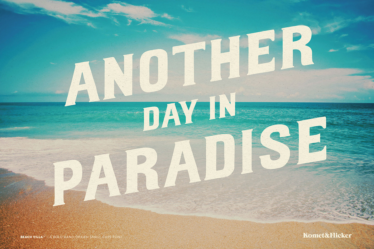 Beach Villa - A Bold Hand-Drawn Font, a Serif Font by Komet & Flicker (Photo 5 of 15)