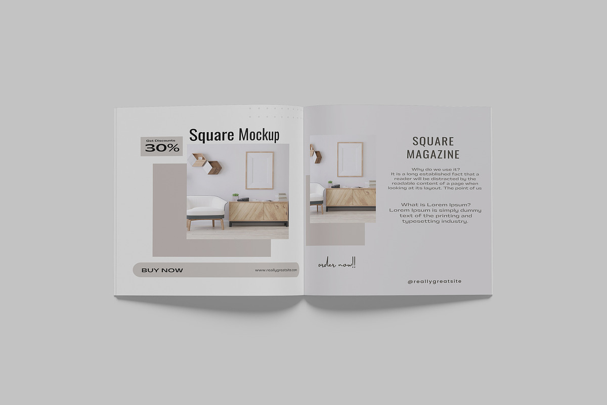 Square Magazine Mockup, a Books & Magazine Mockup by mahhyud (Photo 8 of 9)