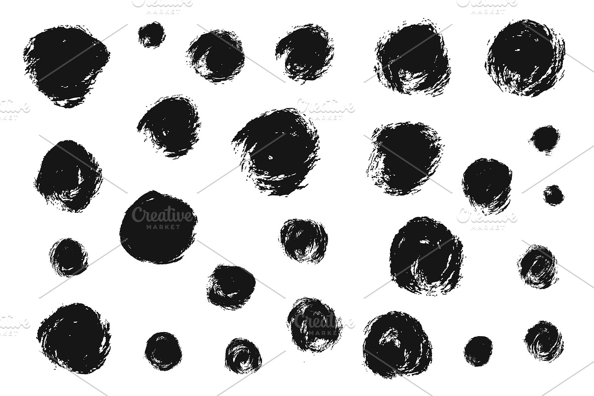 Set of ink blots and splashes, a Texture Graphic by DikayaMiau (Photo 3 of 6)
