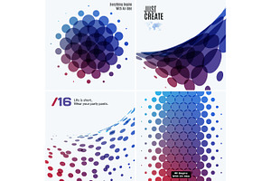 Mega Set of Abstract vector design round elements for graphic template