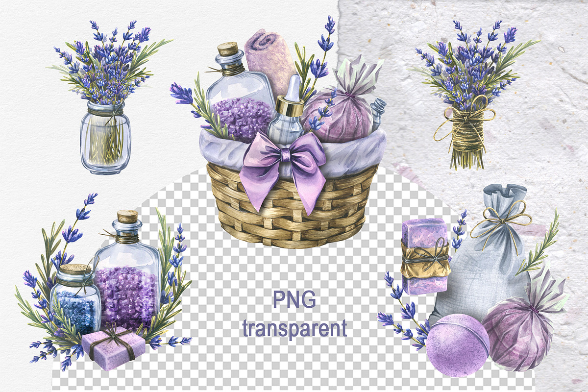 Lavender Spa Watercolor Set, an Illustration by NATASHA CHU (Photo 10 of 19)