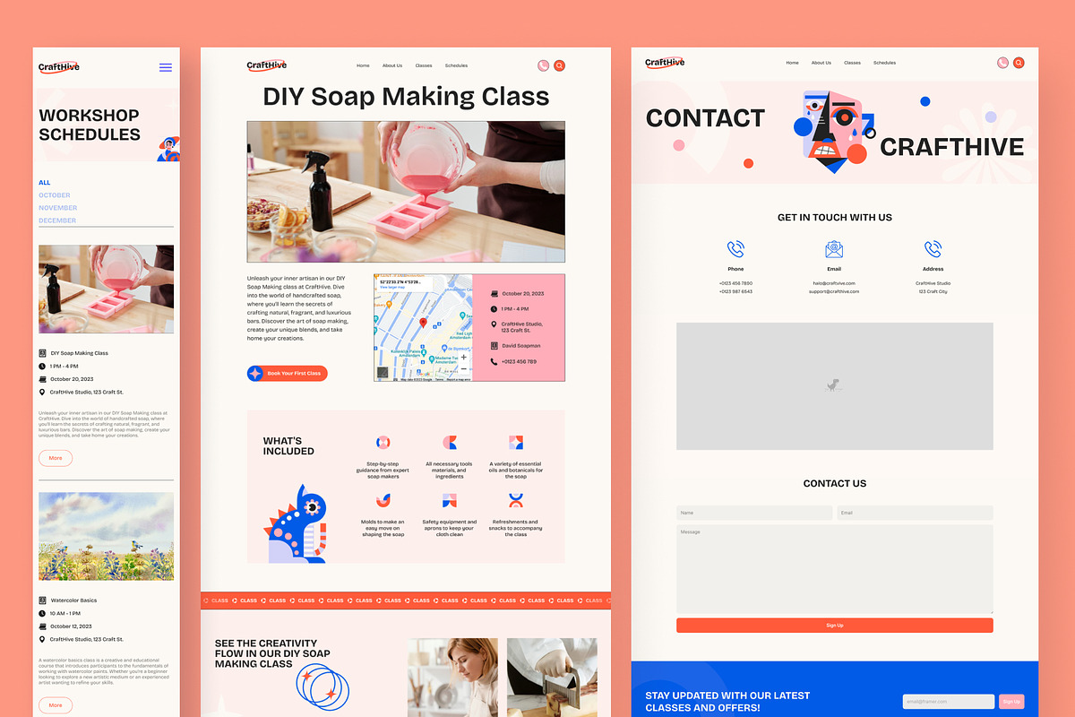 CraftHive - Creative Workshop Framer, a Websites & App Template by peterdraw (Photo 4 of 5)