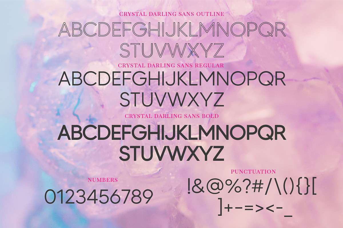 Crystal Darling Sans and Script Duo, a Script Font by theinkaffair (Photo 11 of 13)