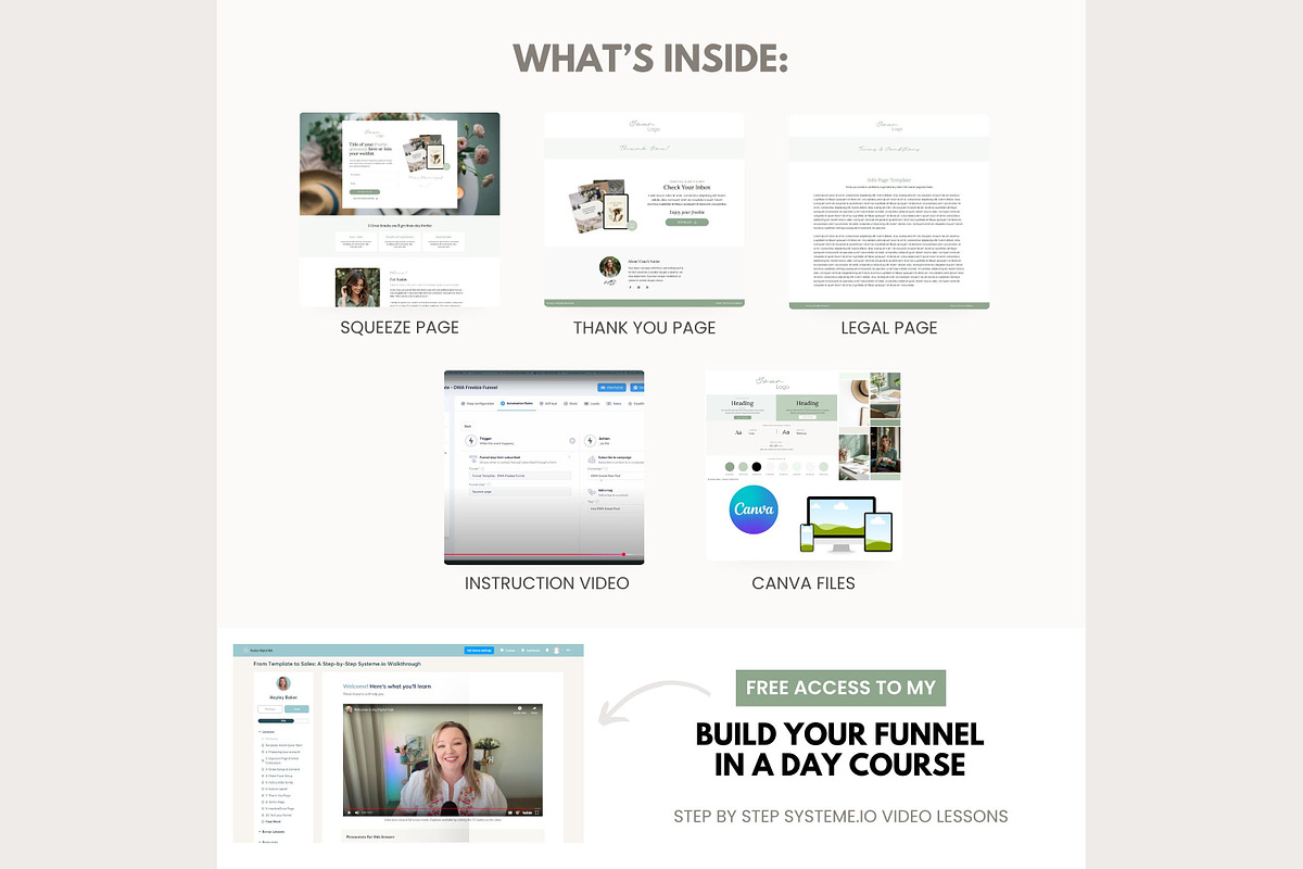 Systeme.io Sage Botanica Lead Magnet, a Landing Page Template by Hayley's Digital Hub (Photo 3 of 10)