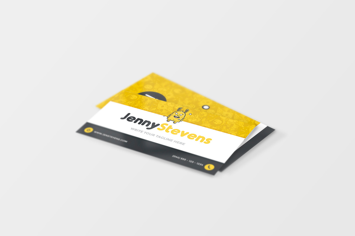 Bunny Monster Business Card, a Business Card Template by Odin_Design (Photo 2 of 2)