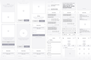 Mobile Wireframe Kit