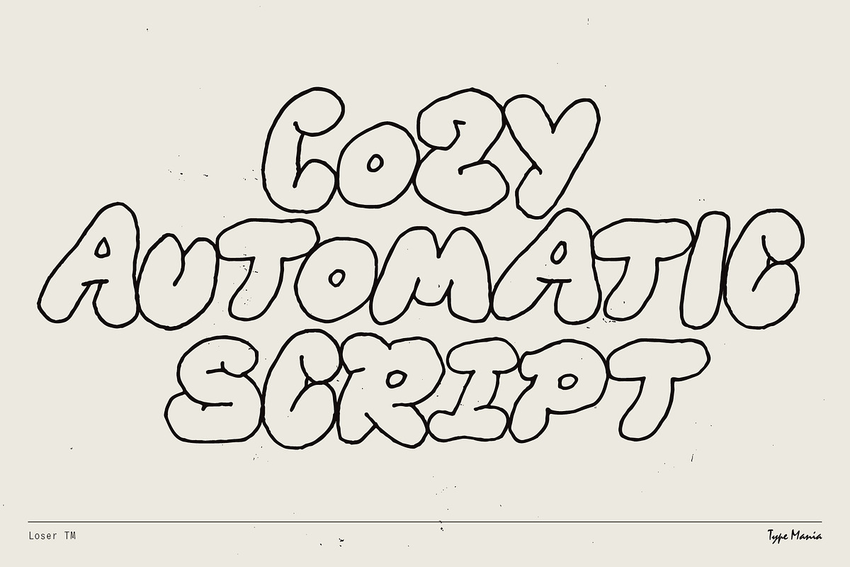 Loser TM – Comfy Bubble Script, a Handwritten Font by Type Mania (Photo 2 of 11)