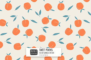 Sweet Peaches Seamless Pattern
