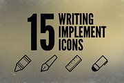Writing Implements Icon Set, an Icon by Medialoot (Thumbnail 1 of 5)