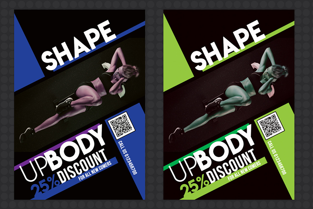 Fitness Flyer With 6 Colors, a Flyer Template by anchor_point_heshan (Photo 4 of 5)