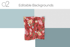 Folded Fabric Swatches Mockups Set