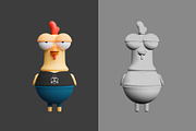 Chicken 3D Characters Illustration, a Characters & Person 3D Model by Artnivora.Std (Thumbnail 3 of 3)