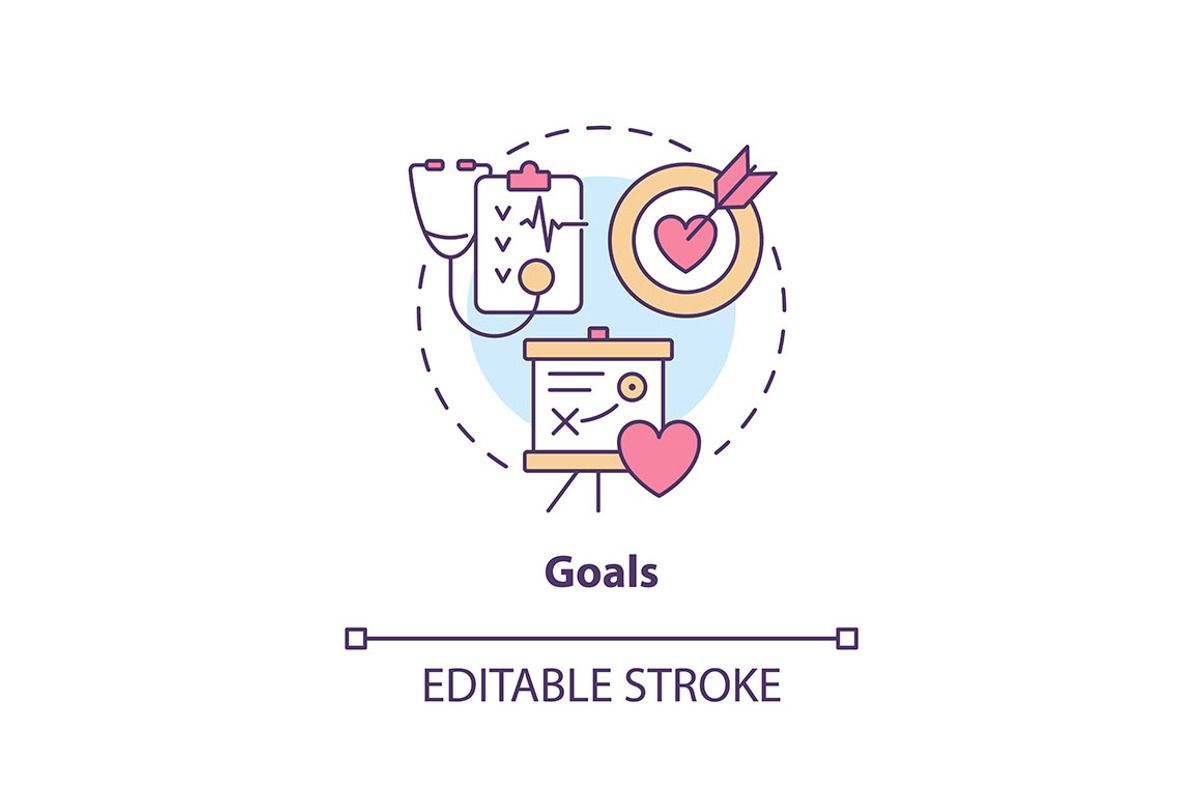 Goals concept icon, an Icon by IMG Visuals