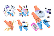 Female manicure, beauty tools set, an Illustration by PaperTrident (Thumbnail 1 of 7)