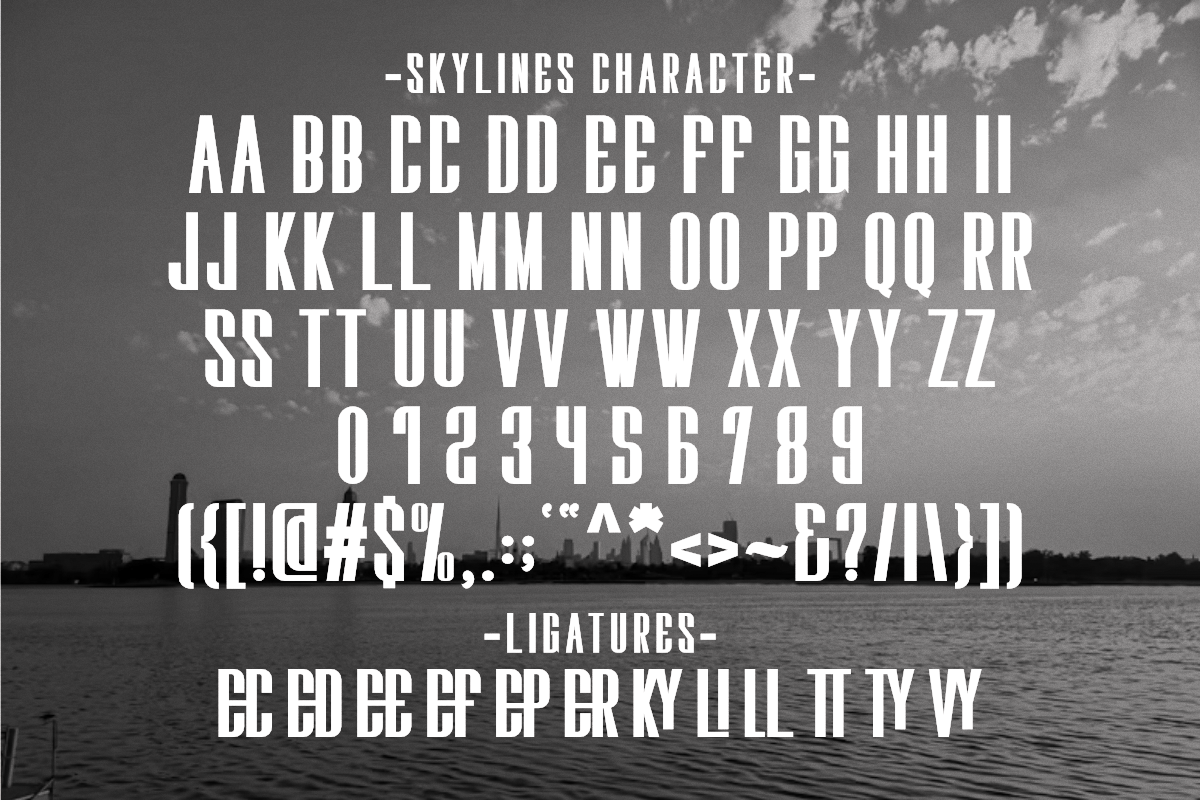 Skylines - Modern Sans Serif, a Sans Serif Font by Pian45 Studio (Photo 2 of 8)