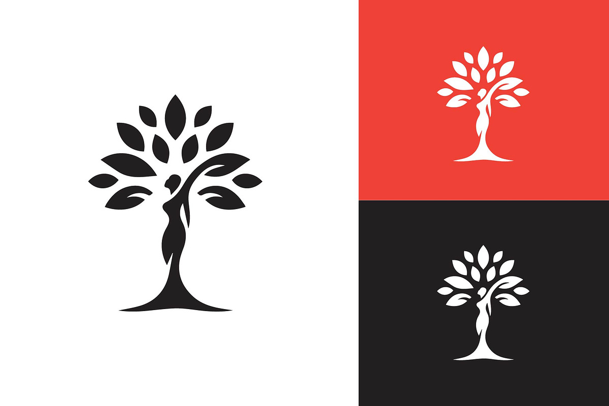 Beauty Woman Tree Logo Design, a Branding & Logo Template by funpixel