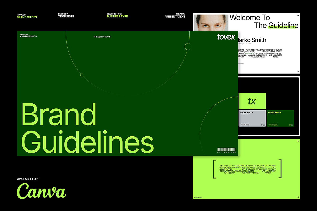 Brand Guidelines In Canva, a Branding & Logo Template by Templeste (Photo 1 of 8)