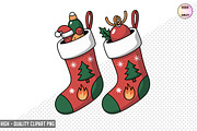 Christmas Stockings Clipart Bundle, a Graphic by crative8112 (Thumbnail 3 of 8)