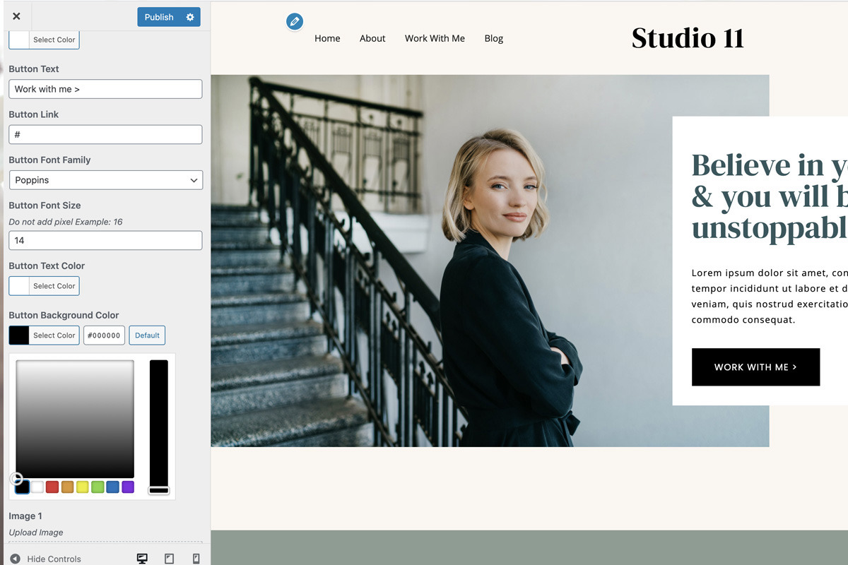 Studio 11 WordPress Theme, a WordPress Template by KOBA themes (Photo 3 of 3)