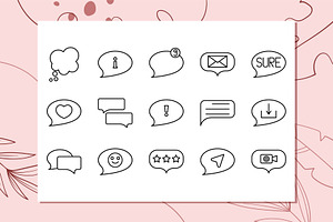 30 Speech Bubble Chat Icons