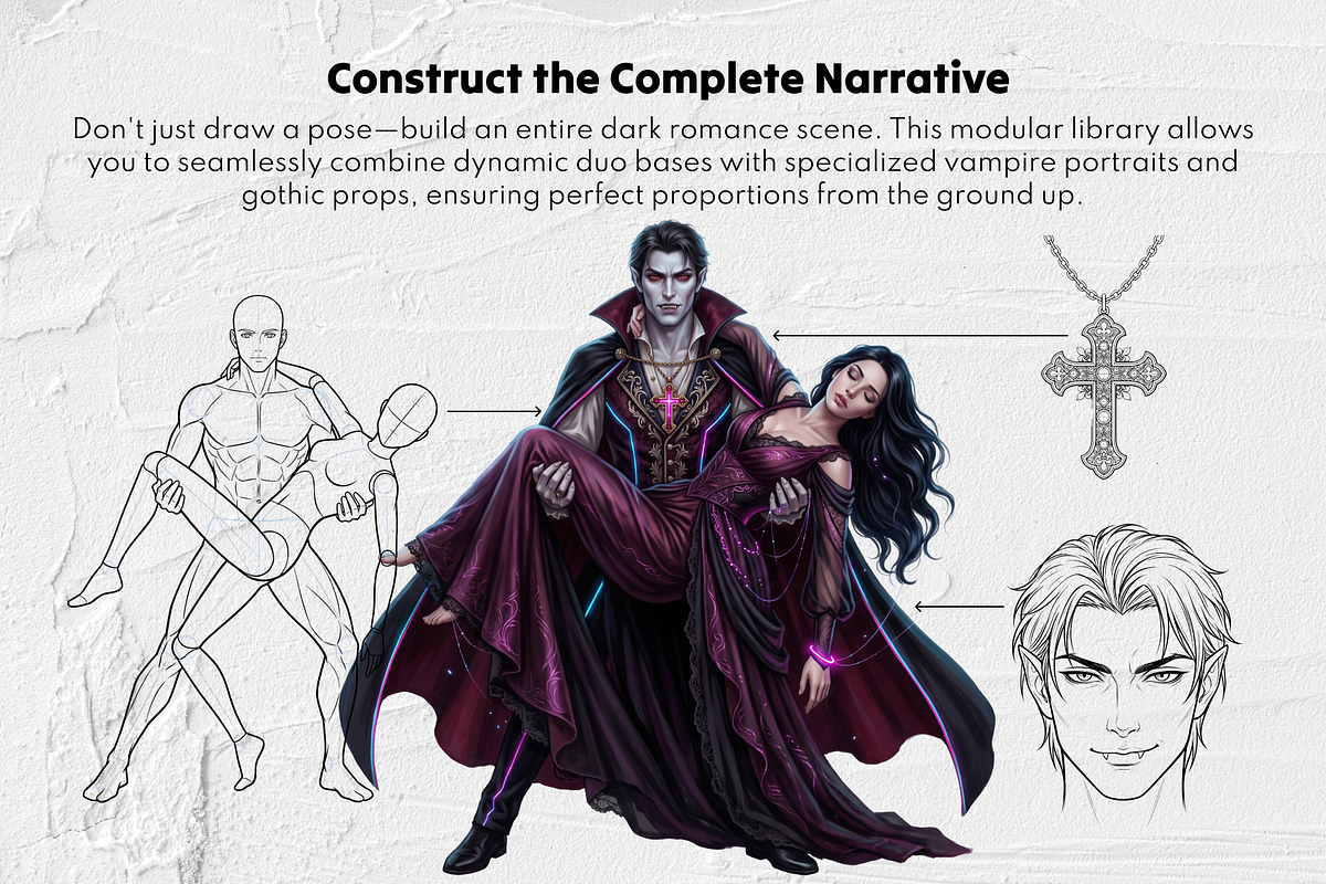 Vampire Male Procreate Brushes, a Brush Add-On by Selentaori Studio (Photo 11 of 13)