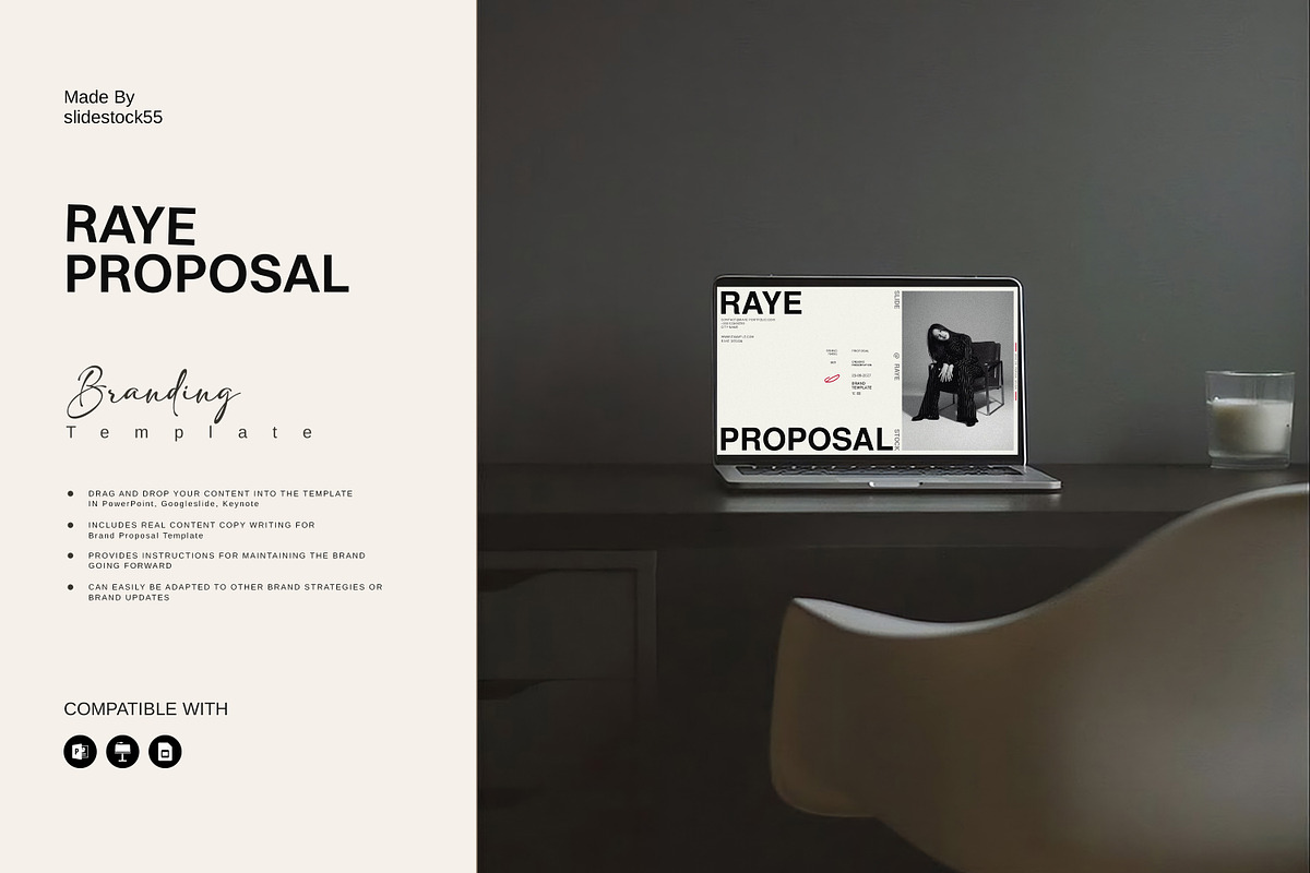 RAYE | Brand Proposal Template, a Presentation Template by slidestock55 (Photo 3 of 10)