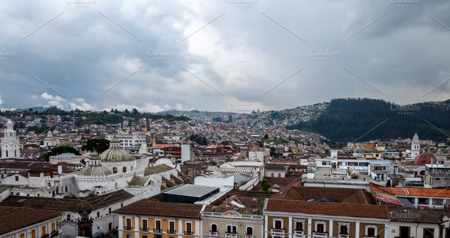Panoramic view of Quito city from San Francisco church, an Architecture Photo by GoodGoods