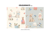 Neutral Dogs floral pattern Nursery, a Pattern Graphic by Milatoo (Thumbnail 2 of 4)