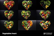 Vegetables hearts. 37 images, a Food Illustration by Handmadefont (Thumbnail 8 of 10)