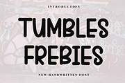 Tumbles Frebies, a Sans Serif Font by FreshTypeINK (Thumbnail 1 of 8)