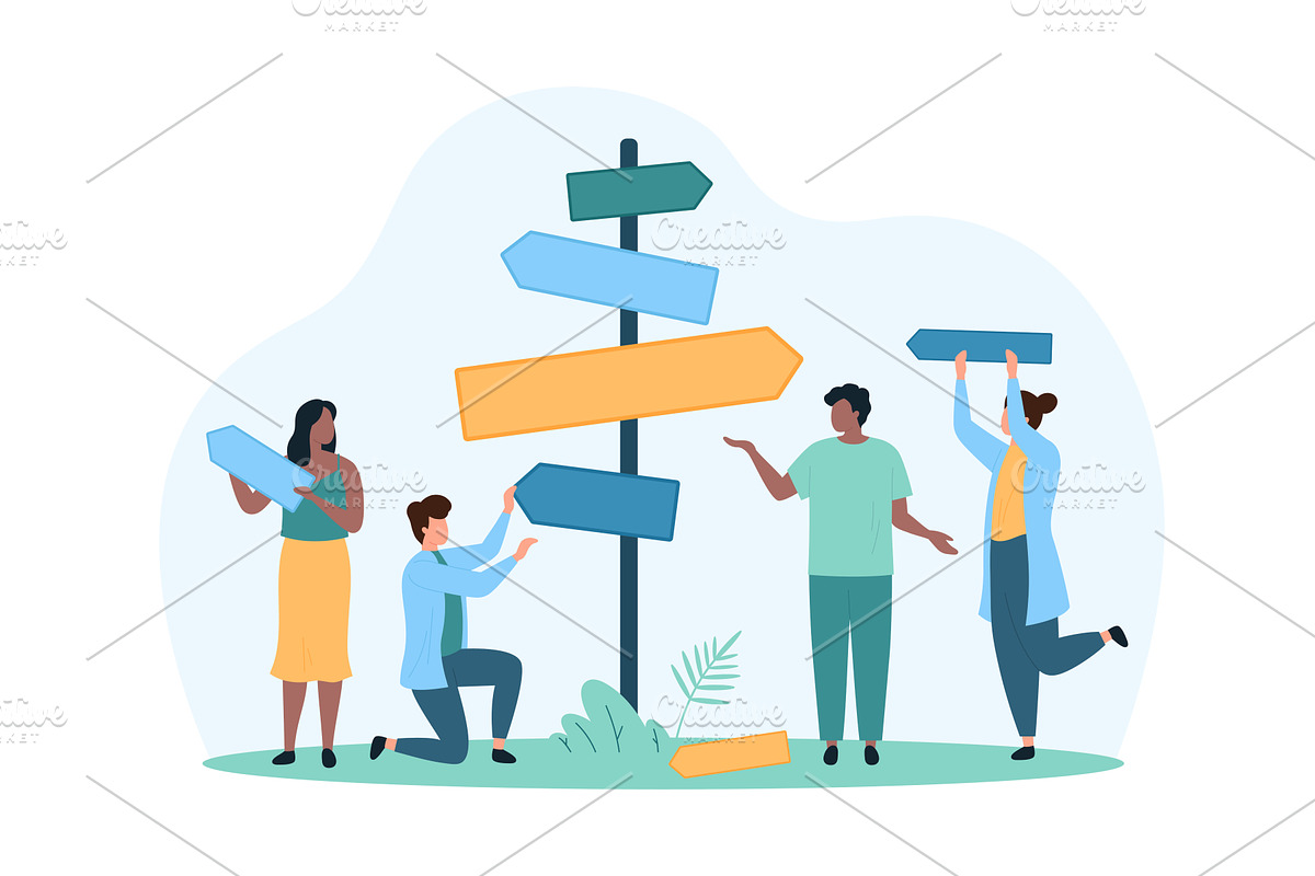 Choice path direction solutions, an Object Illustration by Flashvector