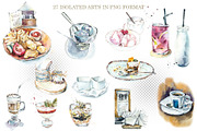 Watercolor Cafe and Sushi Bar, a Food Illustration by Budogoshch (Thumbnail 2 of 4)